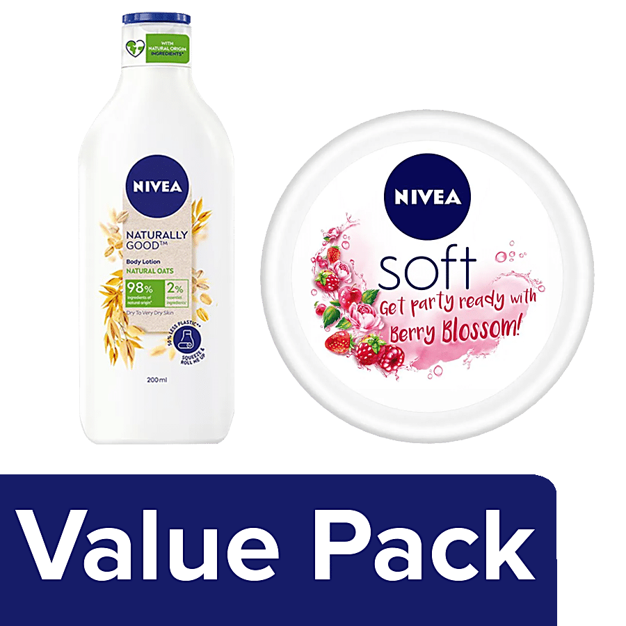 NIVEA Face & Body Moisturisation With Berry & Oats