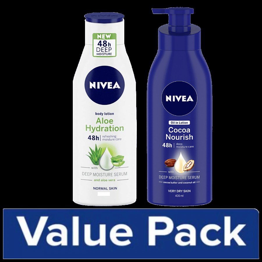 NIVEA Aloe 200ml+Cocoa Nourish 400 ml