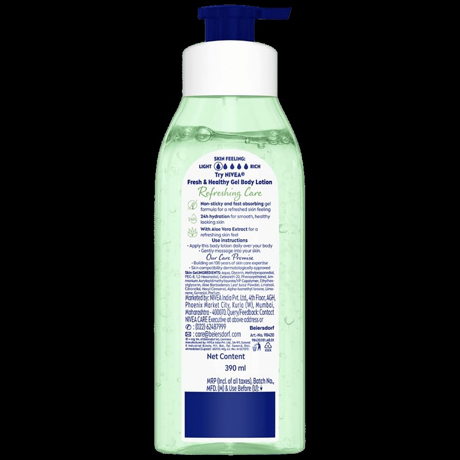 NIVEA Aloe Vera Gel Body Lotion - Soothing Care