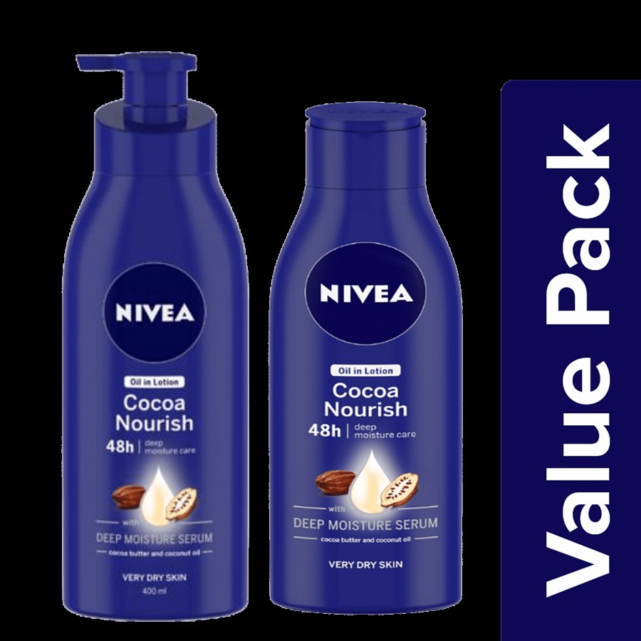 NIVEA Cocoa Nourish Oil-In-Lotion 400 ml + Cocoa Nourish Oil-In-Lotion 120 ml