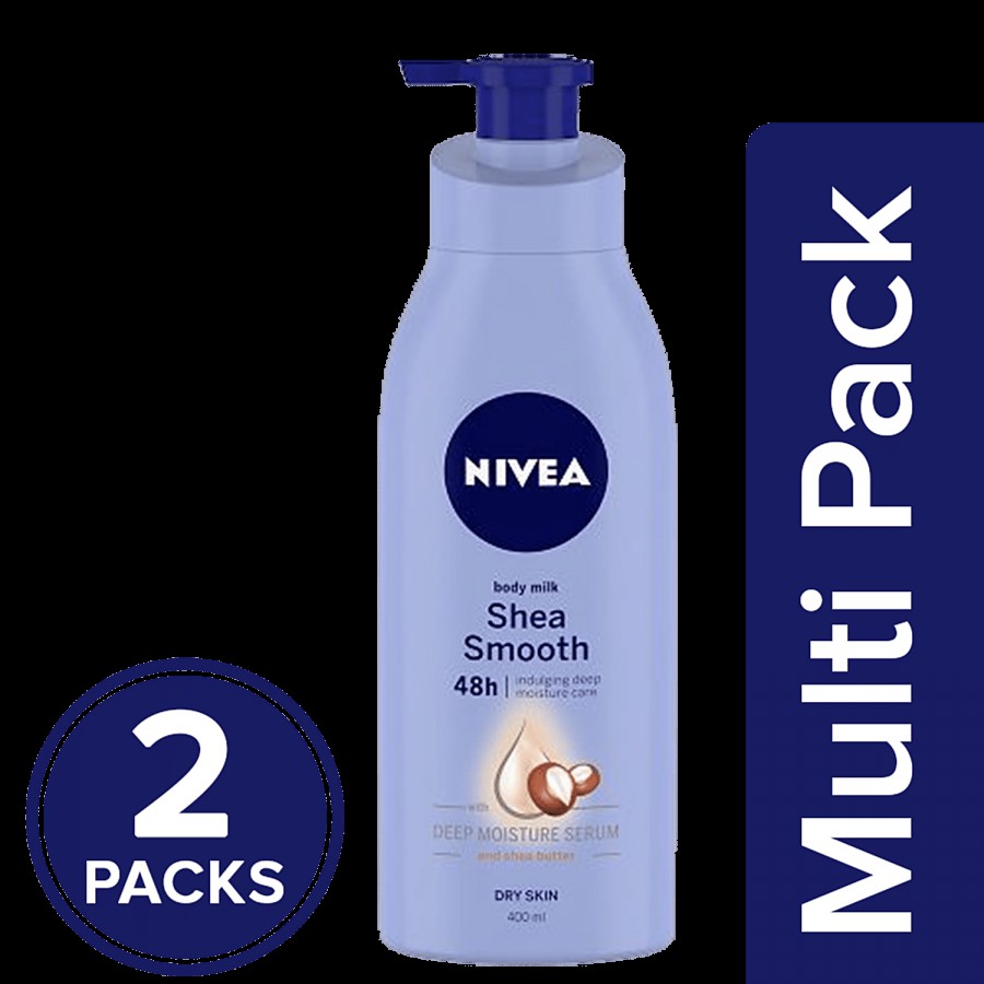 NIVEA Shea Smooth Body Milk - For Dry Skin