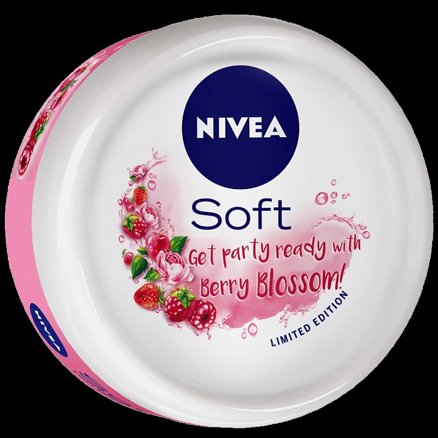 NIVEA Soft Cream Combo: Original Light Moisturiser + Berry Blossom - Fresh & Soft Skin