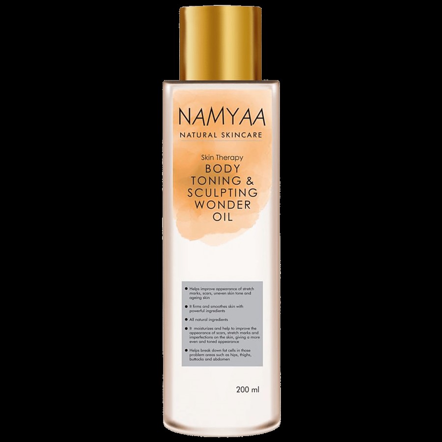 Namyaa Natural Skincare Therapy Body Toning & Sculpting Wonder Oil - Reduces Stretch Marks