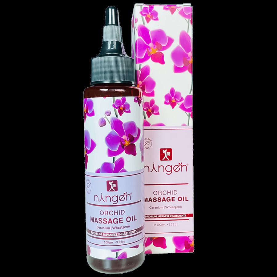 Ningen Orchid Massage Oil - Geranium & Wheatgerm