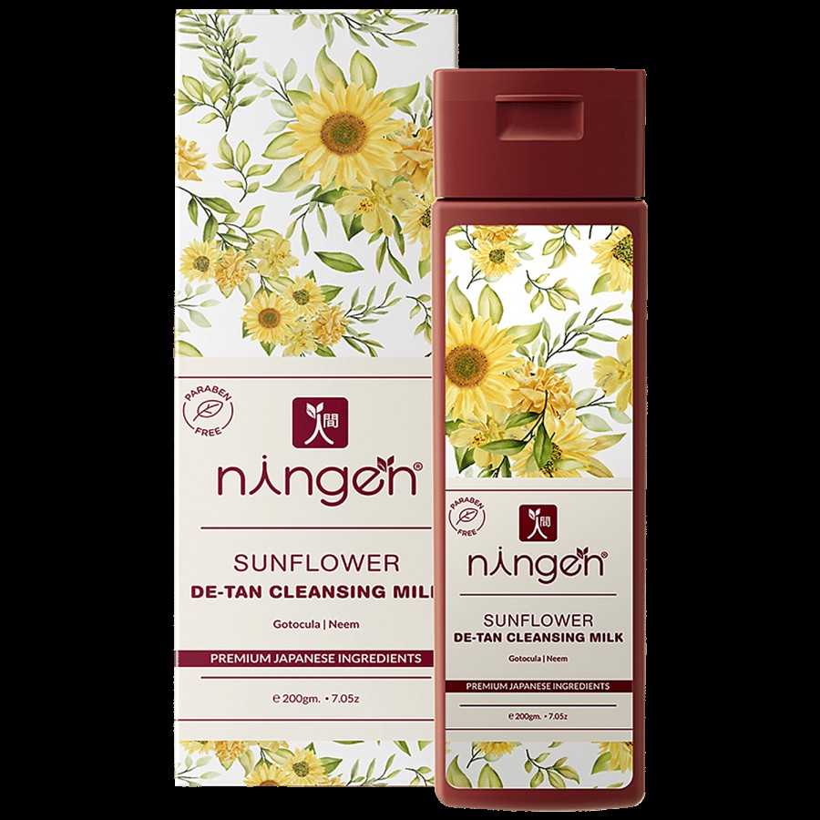 Ningen Sunflower De-Tan Cleansing Milk - Gotocula & Neem