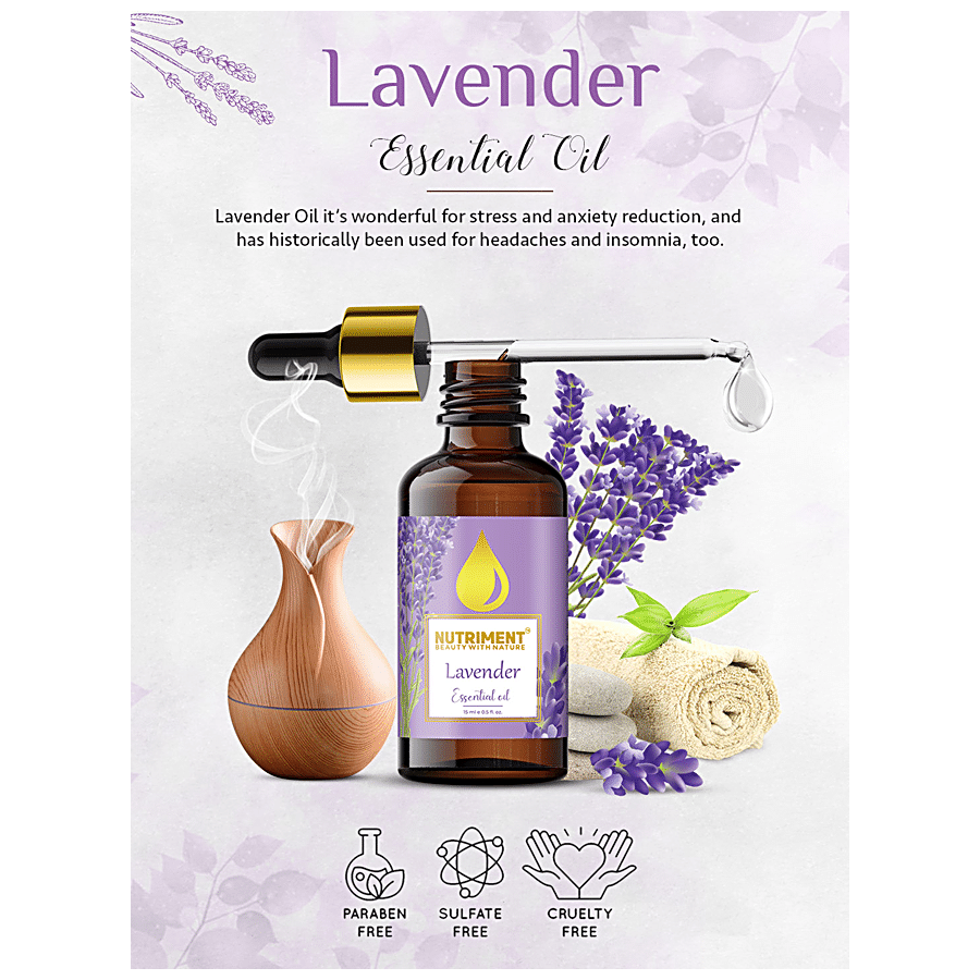 Nutriment Lavender Essential Oil - Durable & Pronounced Smell