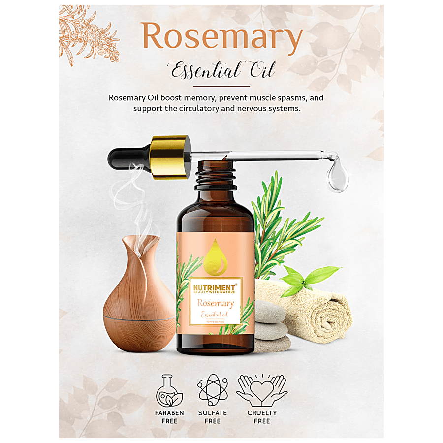 Nutriment Rosemary Essential Oil - Durable & Pronounced Smell