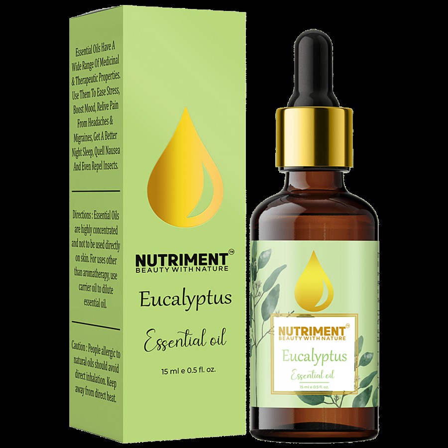 Nutriment Eucalyptus Essential Oil - Durable & Pronounced Smell