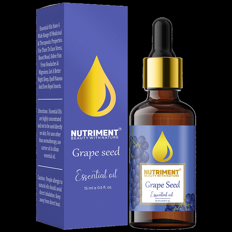 Nutriment Grape Seed Essential Oil - Durable & Pronounced Smell