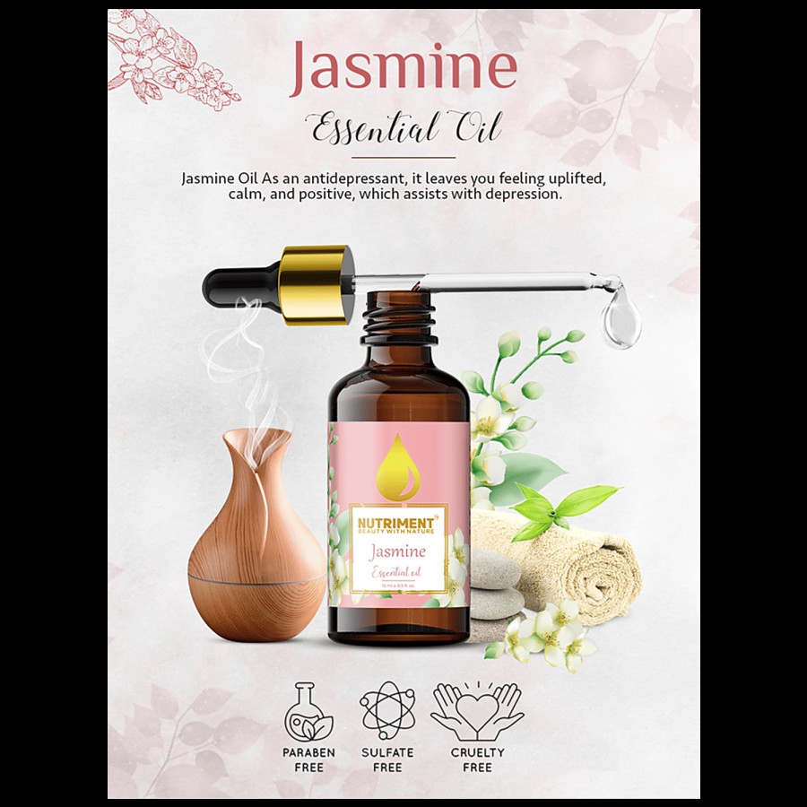 Nutriment Jasmine Essential Oil - Durable & Pronounced Smell