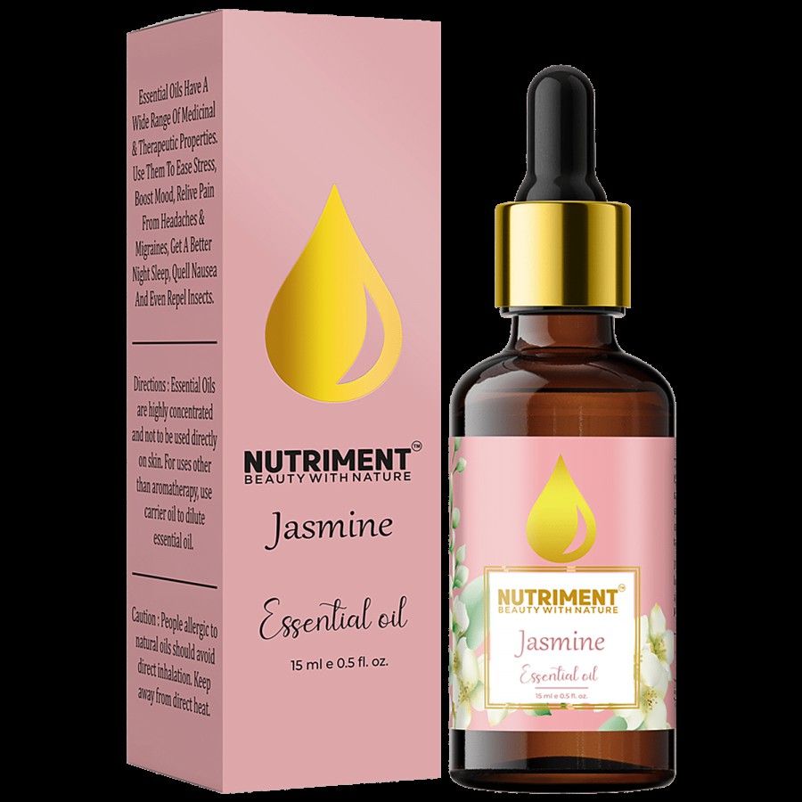 Nutriment Jasmine Essential Oil - Durable & Pronounced Smell