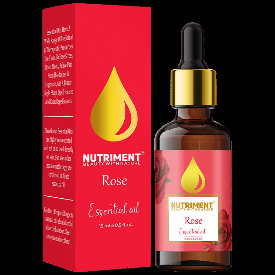 Nutriment Rose Essential Oil - Durable & Pronounced Smell