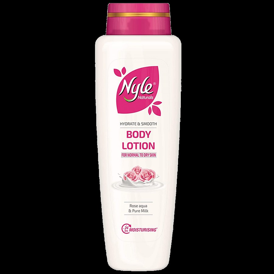 Nyle Naturals Hydrate & Smooth Body Lotion - With Rose Aqua & Pure Milk