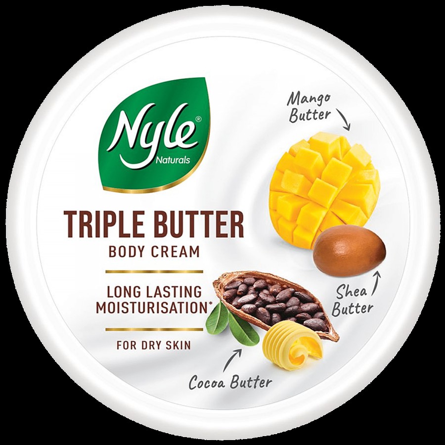 Nyle Naturals Triple Butter Body Cream - Long-Lasting Moisturization