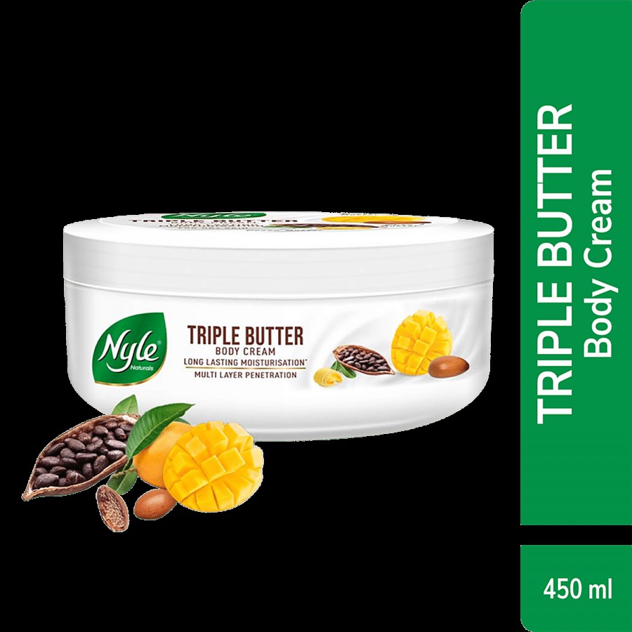 Nyle Naturals Triple Butter Body Cream - Long-Lasting Moisturization