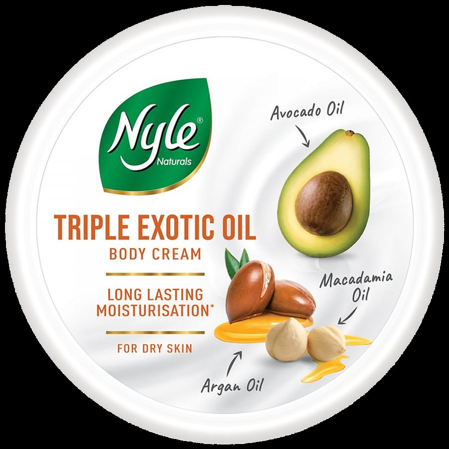 Nyle Naturals Triple Exotic Oil Body Cream - Long-Lasting Moisturization