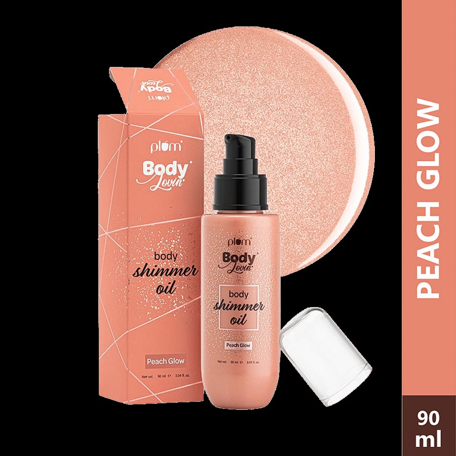 Plum BodyLovin’ Body Shimmer Oil - Peach Glow