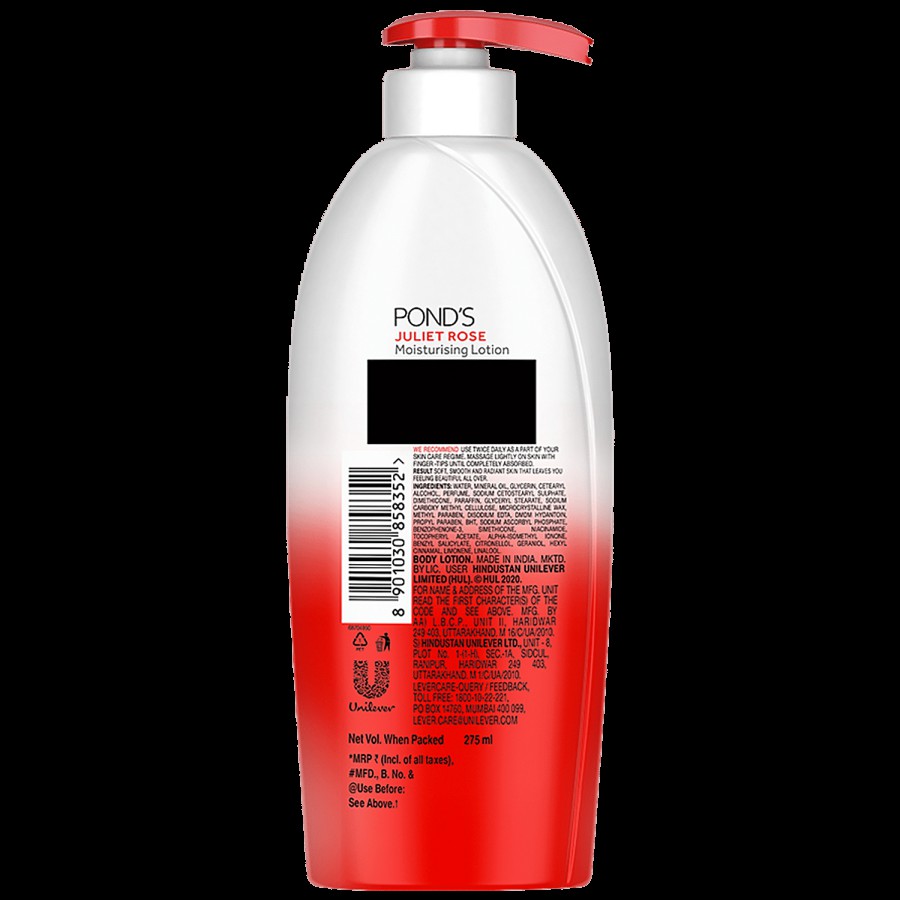 Ponds Juliet Rose Moisturising Lotion - Fragrant & Smooth Skin