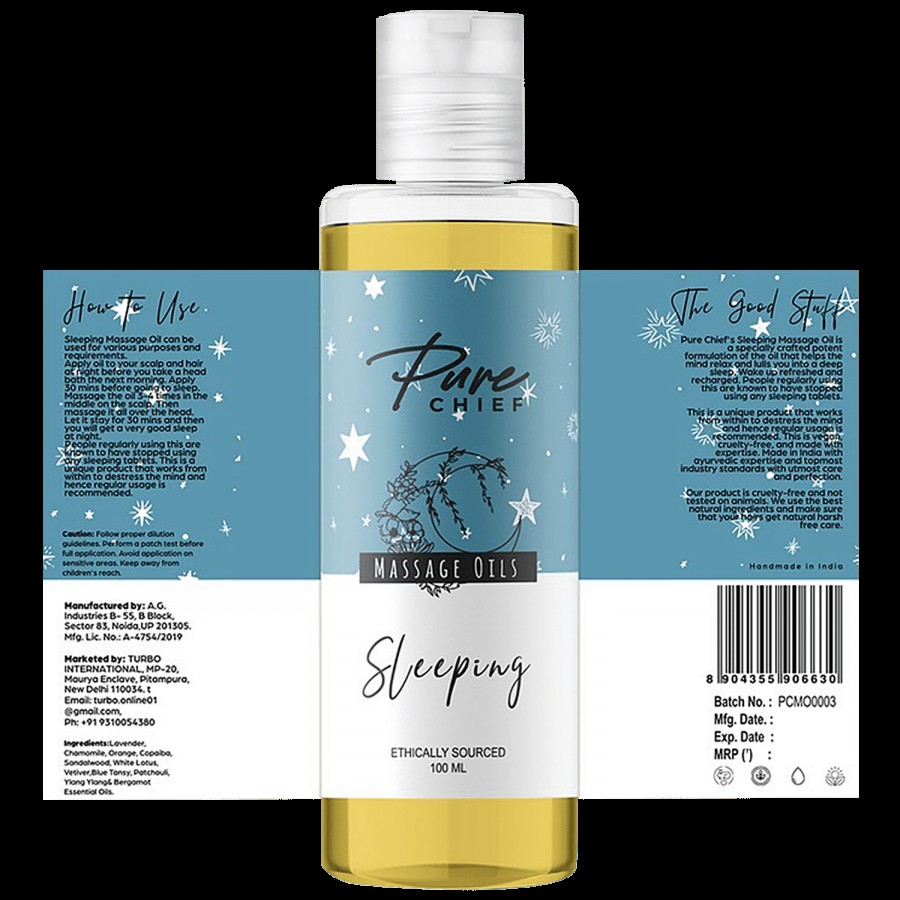 Pure Chief Sleeping Massage Oil - Destresses The Mind