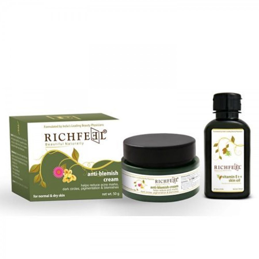 Richfeel Skin Repair Combo Ani Blemish Cream & Vitamin E++ Skin Oil