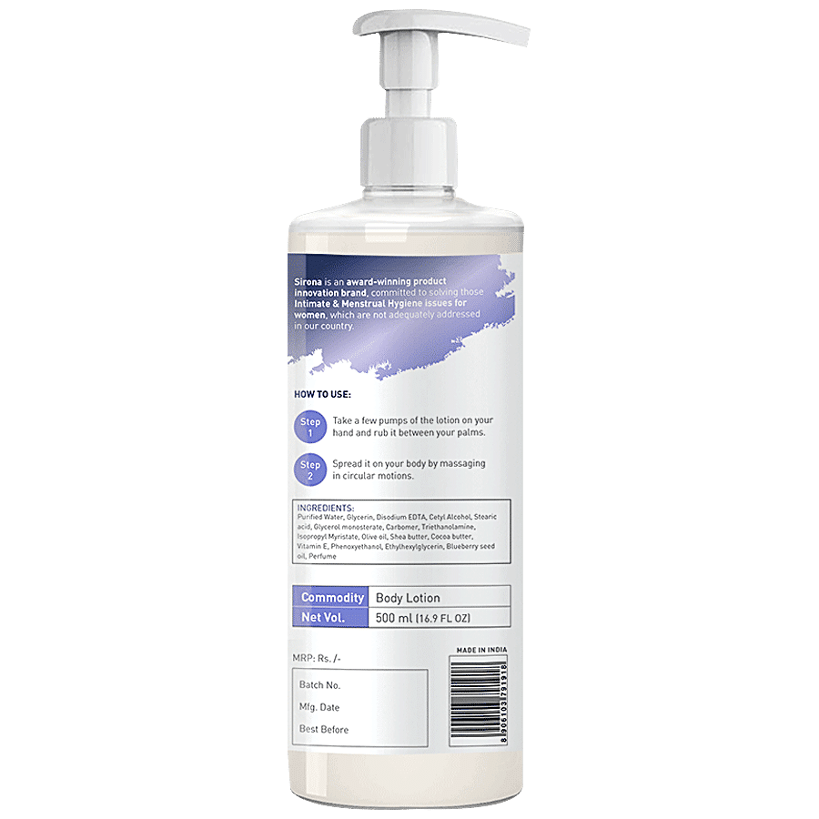 SIRONA Blueberry Body Lotion - Cocoa Butter