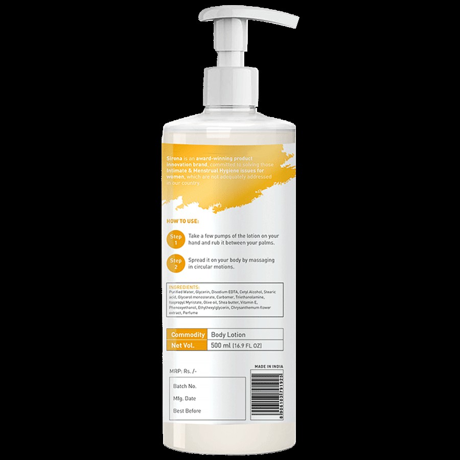 SIRONA Chrysanthemum Body Lotion - Shea Butter & Olive Oil