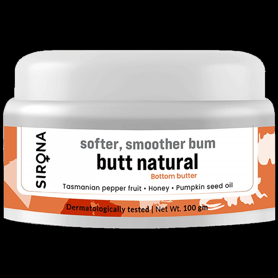 SIRONA Natural Back and Bum Cream for Women - 100 gm