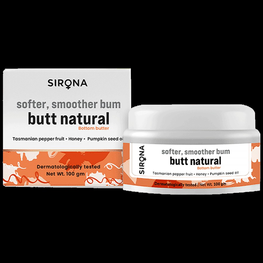 SIRONA Natural Back and Bum Cream for Women - 100 gm