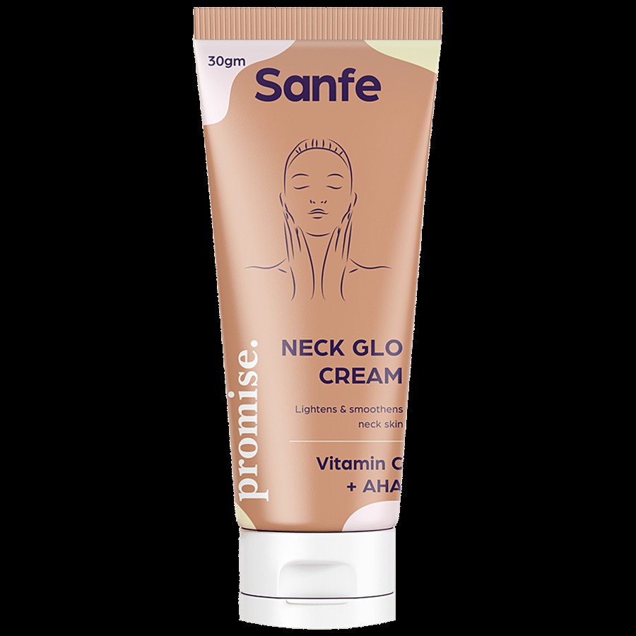 Sanfe Promise Vitamin C Neck Glo Cream - Lightens Dark Spots