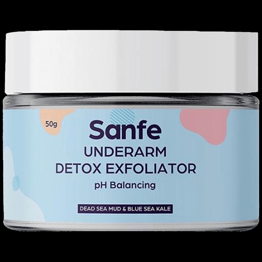 Sanfe Underarm Detox Exfoliator Scrub - Dead Sea Mud & Blue Sea Kale