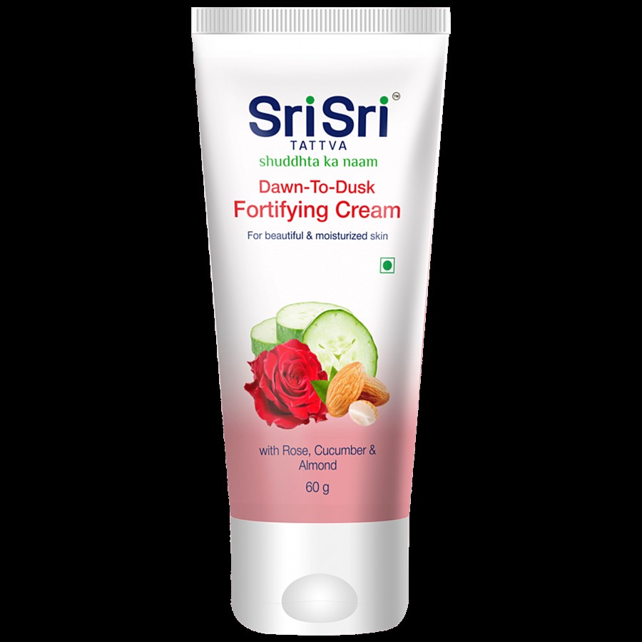 Sri Sri Tattva Dawn to Dusk Fortifying Cream - Rose Cucumber & Almond