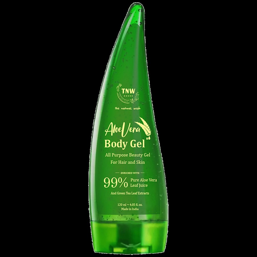 TNW-The Natural Wash Aloe Vera Body Gel - 99% Pure Aloe Leaf Juice & Green Tea Extracts