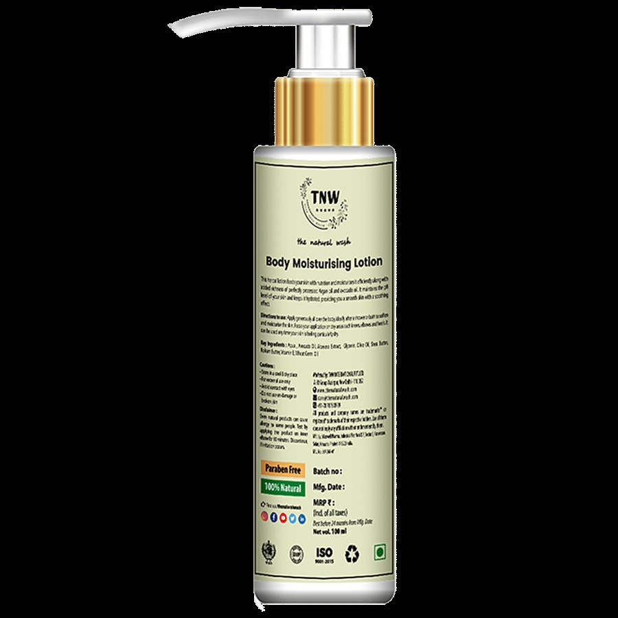 TNW-The Natural Wash Avocado Body Moisturizing Lotion - With Argan Oil