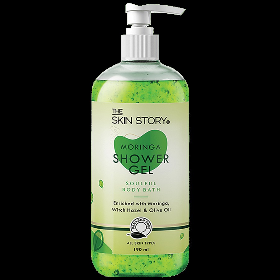 The Skin Story Moringa Shower Gel - Enriched With Witch Hazel & Olive Oil