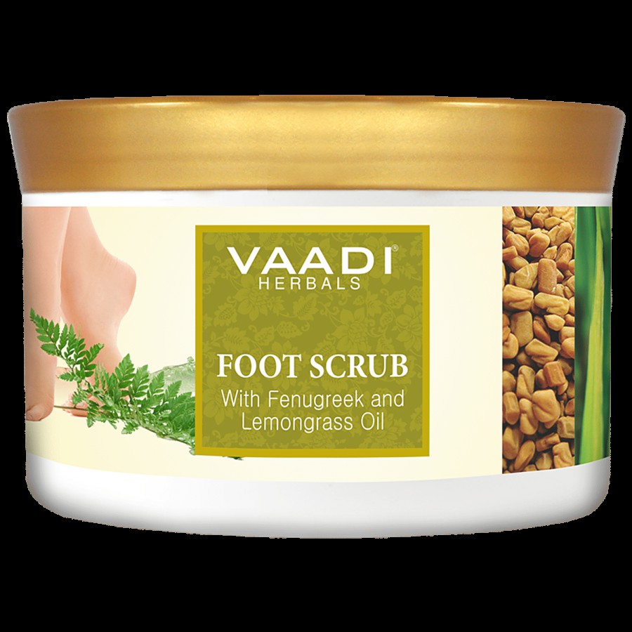 Vaadi Foot Scrub With Fenugreek & Lemongrass Oil - Removes Dead Skin