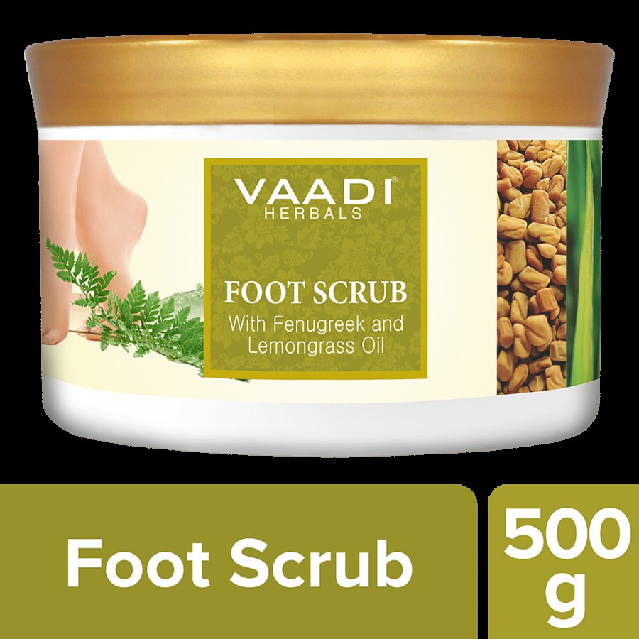 Vaadi Foot Scrub With Fenugreek & Lemongrass Oil - Removes Dead Skin