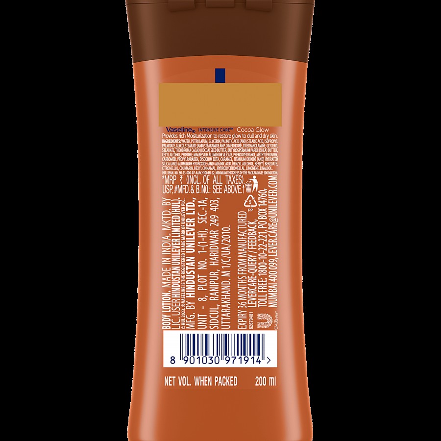 Vaseline Cocoa Glow Serum In Lotion - For Dry Skin