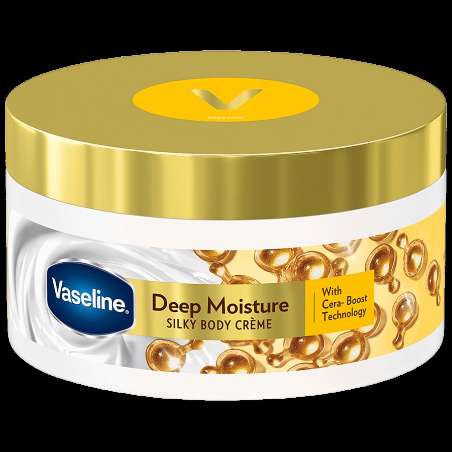 Vaseline Deep Moisture Silky Body Creme - With Cera-Boost Technology