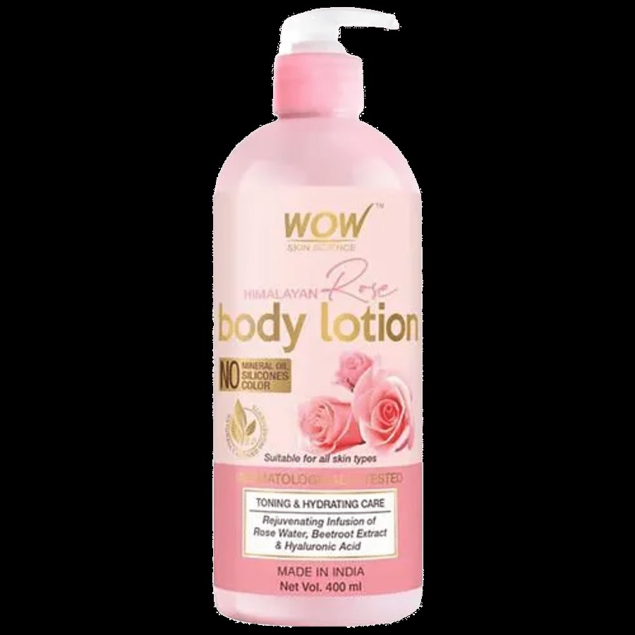 Wow Skin Science Himalayan Rose Body Lotion -Toning & Hydrating