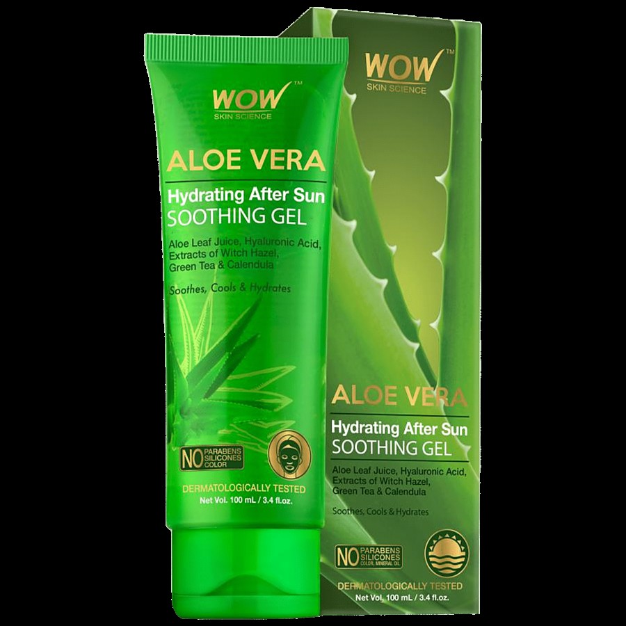 Wow Skin Science Hydrating After Sun Soothing Gel - Aloe Leaf Juice