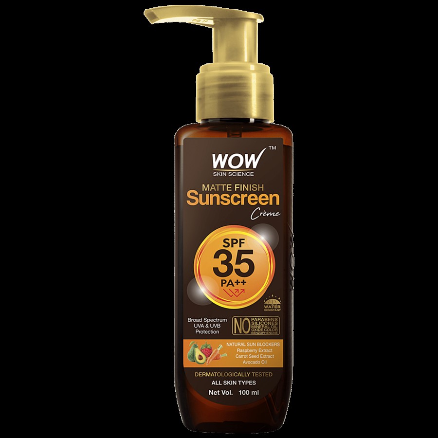 Wow Skin Science Sunscreen SPF 35 Lotion - UVA & UVB Protection