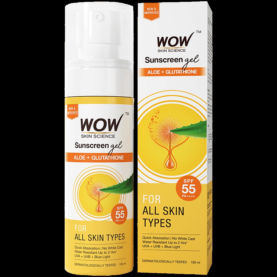 Wow Skin Science Sunscreen Spf 55 Lotion - Uva & Uvb Protection