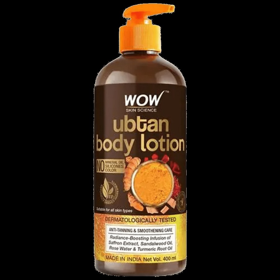 Wow Skin Science Ubtan Body Lotion - Anti Tanning & Smoothening Care