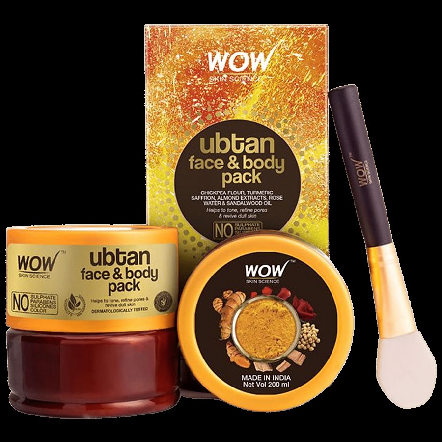 Wow Skin Science Ubtan Face & Body Pack - Helps To Tone