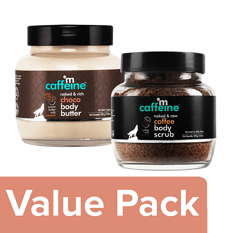 mCaffeine Body Polishing Kit - Coffee Body Scrub & Choco Body Butter