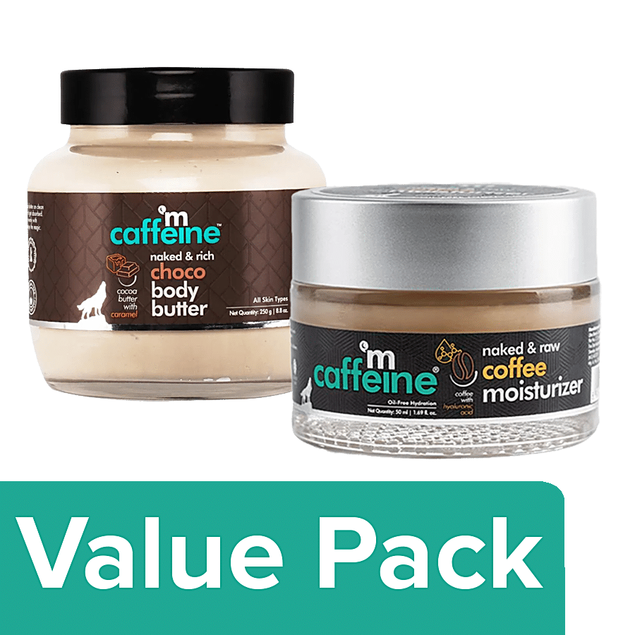 mCaffeine Deep Moisturization Duo - Choco Body Butter & Coffee Face Moisturizer