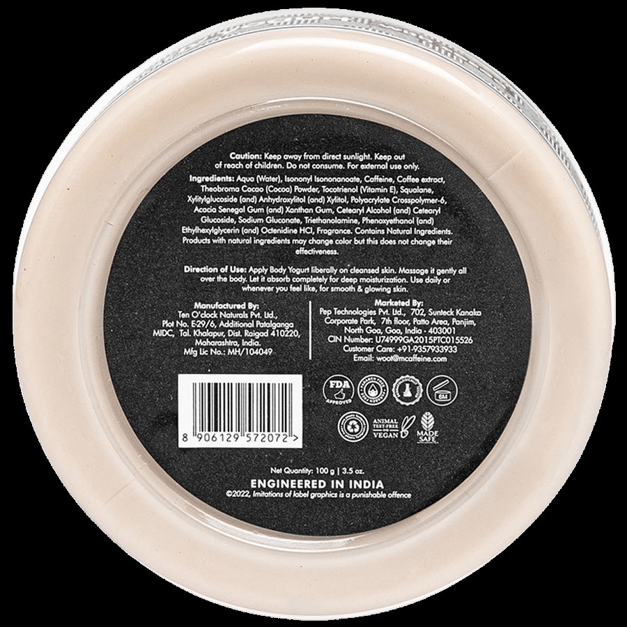 mCaffeine Coffee Body Yogurt - With Cocoa