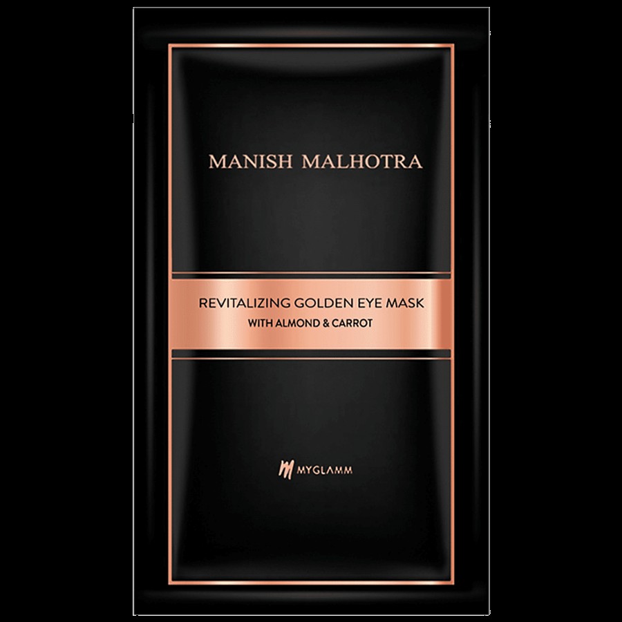 MyGlamm Manish Malhotra Revitalizing Golden Eye Mask - With Almond & Carrot