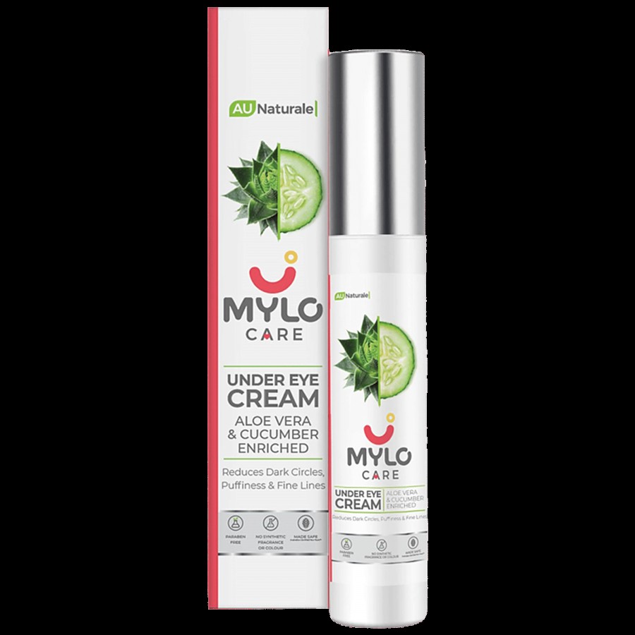 Mylo Care Under Eye Cream With Roll-On - Reduces Puffiness & Fine Lines