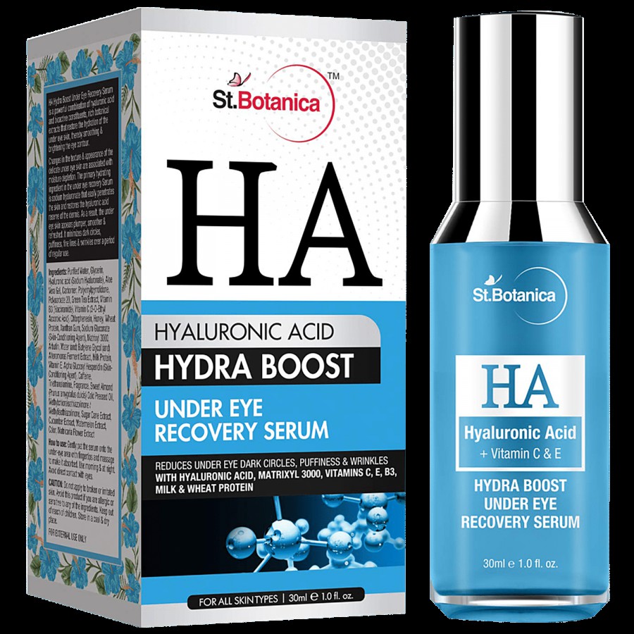 StBotanica Hyaluronic Acid Hydra Boost Under Eye Recovery Serum - For Dark Circles